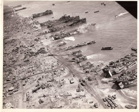 LSTs unload Leyte Island 10/22/1944