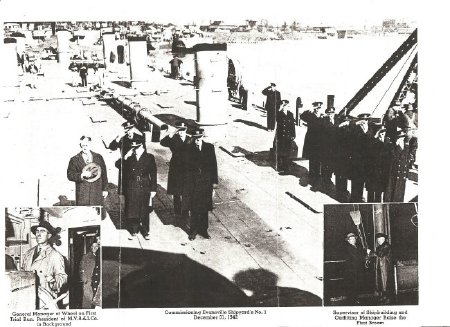Photocopy of LST 157 Commissioning