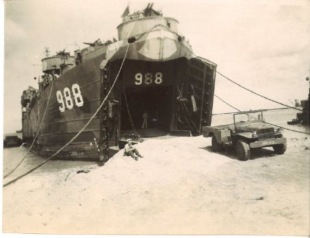 LST-988 (U.S.S. Mineral County) Landed