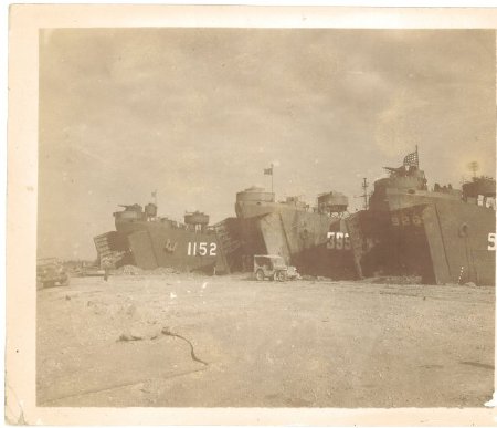 LSTs on Beach Front