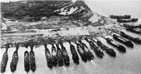 Beached 20 Lst Combat Ships At Leyte Island, Morgan Collection 2