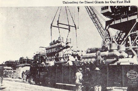 Evansville Shipyard 236a First Diesel Engines, Morgan Collection