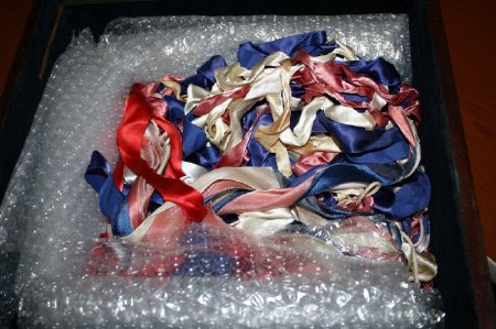 Ribbons within Box with Bedding