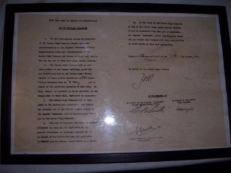 German surrender document