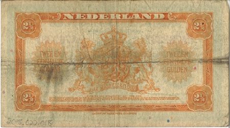 2 1/2 Gulden note, Side 2 (of 2)