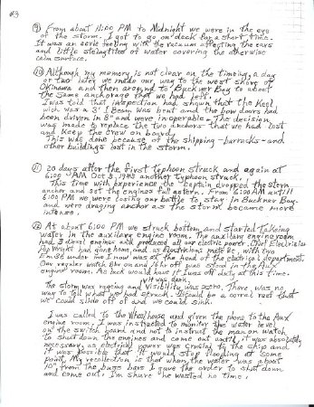 Handwritten David Sorg's Experiences of LST-896