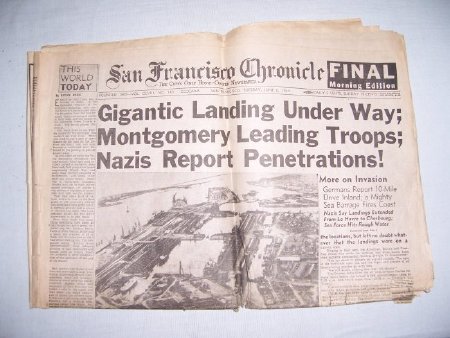 June 6 1944 D-DAY news paper