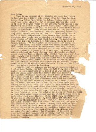 Typed Draft of the Travel Accounts of Victor Iams
