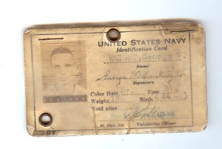 G.W. Knight Navy Identification Card