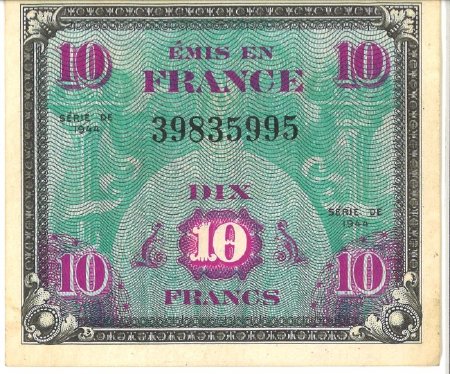 10 Franc note Side 1 (of 2)