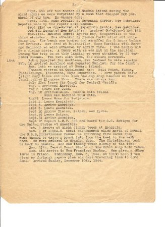 Typed Draft of the Travel Account of Victor Iams, Page 2