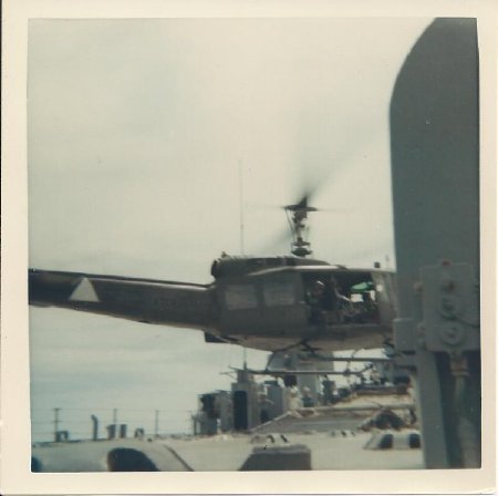 UH-1 Huey Landing on USS Sutton County (LST-1150)