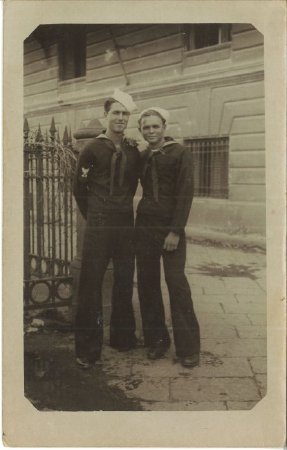 Theodore Thornton & Charlie Burch in Naples, Italy 1944