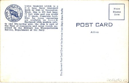Postcard Reverse Side with Caption